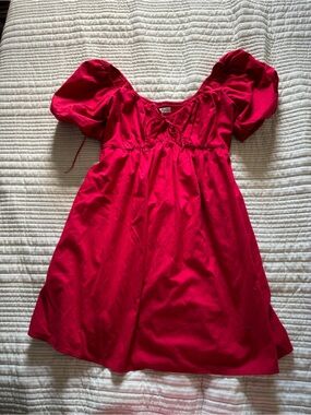 Puff-Sleeve Dress